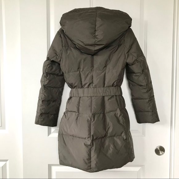 T Tahari Hooded Belted Down Filled Puffer Coat - Picture 8 of 14